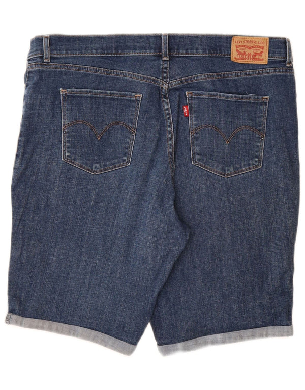 LEVI'S ženske bermuda traper kratke hlače W32 veliki plavi pamuk