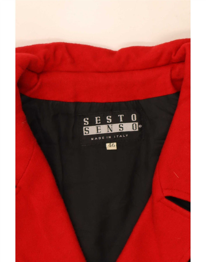 Vintage ženska bolero jakna s dvostrukim kopčanjem IT 46 velika crna boja