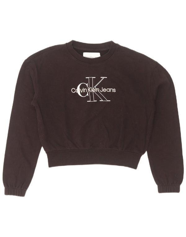 Calvin Klein Jeans Ženska kratkotrajna majica s motivima UK 10 Mala crna