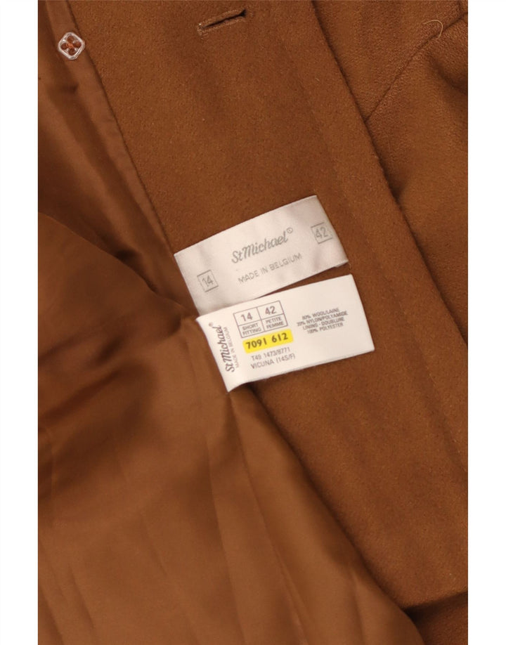 St Michael ženski dvoredni sako UK 14 velika bež vuna