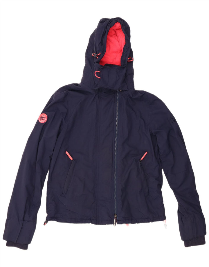 SUPERDRY ženska jakna s grafičkom vjetrovkom UK 14 Srednje tamnoplava