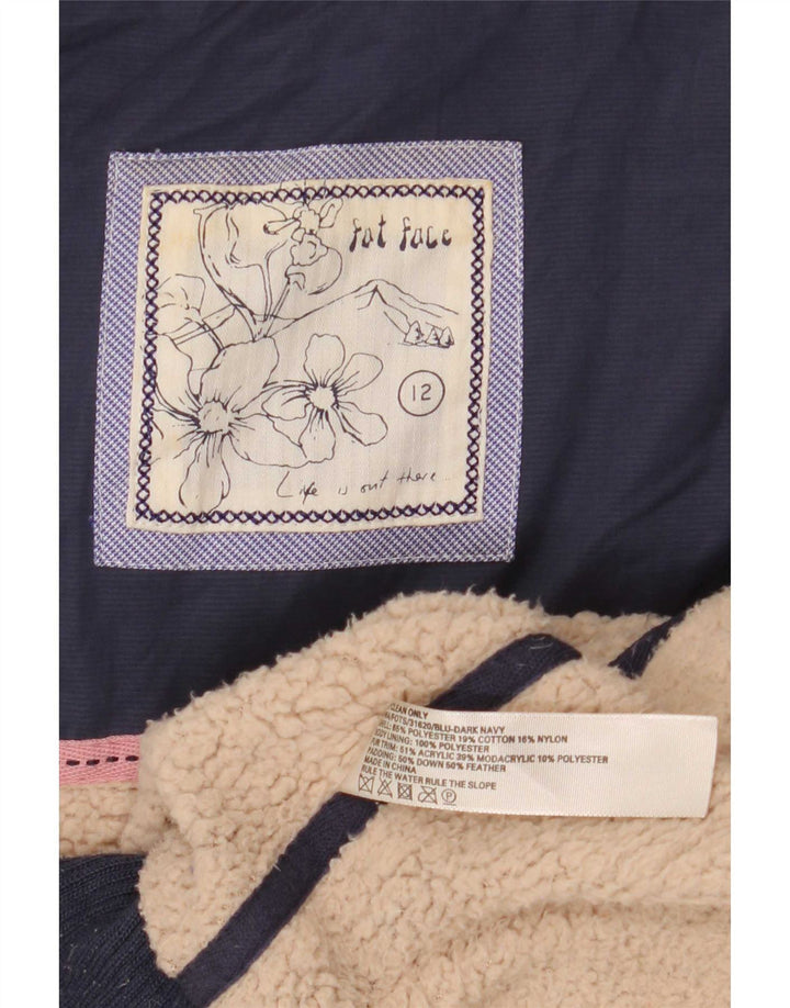 Fat Face Ženska podstavljena jakna UK 12 Medium tamnoplavi poliester