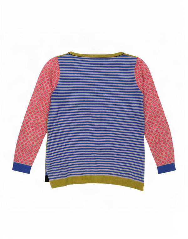 White Stuff Womens Graphic Boat Neck Jumper Sweater UK 10 Small Multicolour