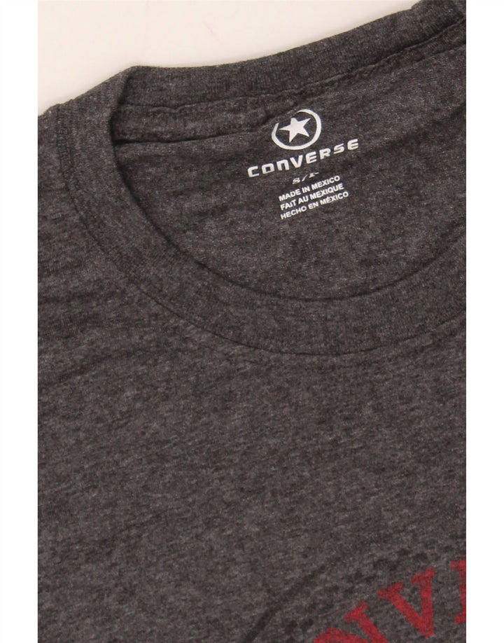 CONVERSE Mens Graphic T-Shirt Top Small Grey Cotton Vintage Converse and Second-Hand Converse from Messina Hembry 