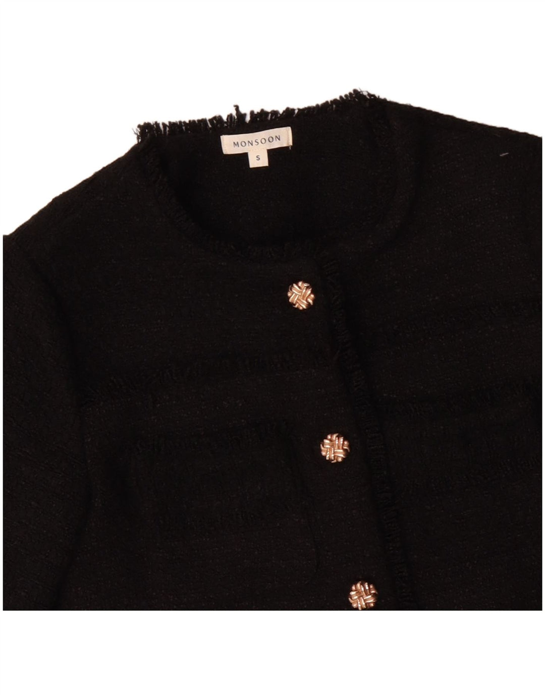 MONSOON Ženska jakna sa 5 gumba UK 10 Mali crni poliester