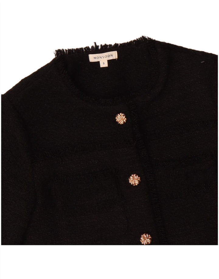 MONSOON Ženska jakna sa 5 gumba UK 10 Mali crni poliester