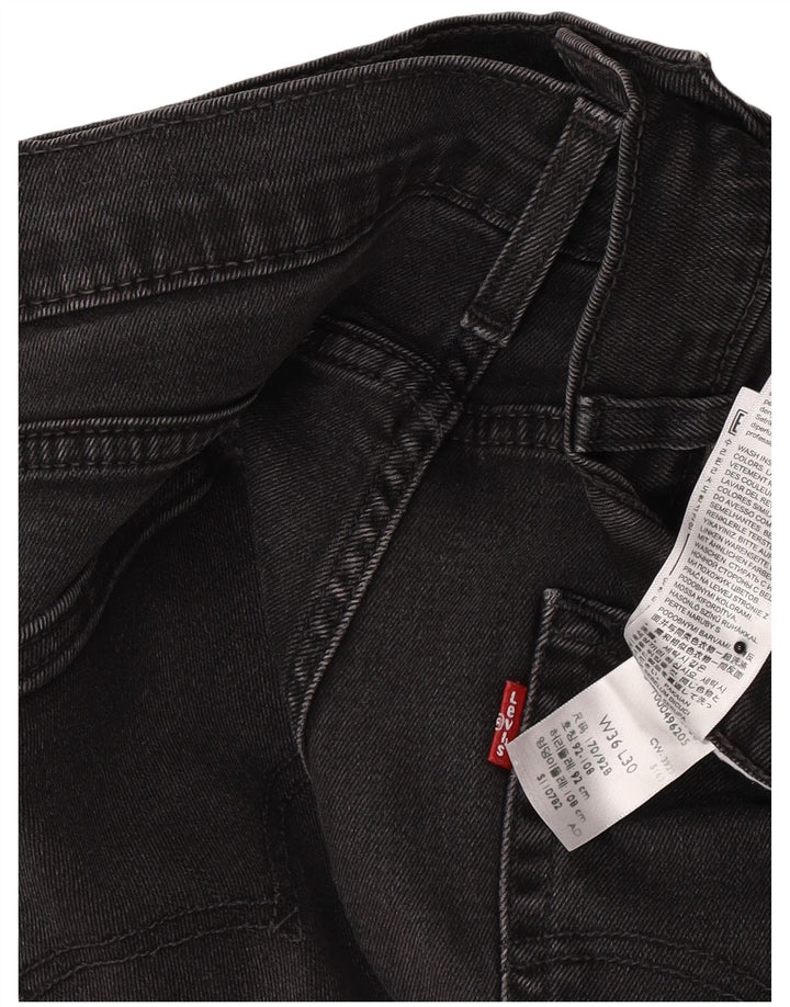 Levi's muške ravne traperice W36 L30 crni pamuk
