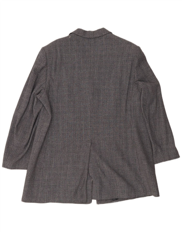 ELENA MIRO Ženska jakna s 3 gumba UK 22 2XL mornarsko plava houndstooth