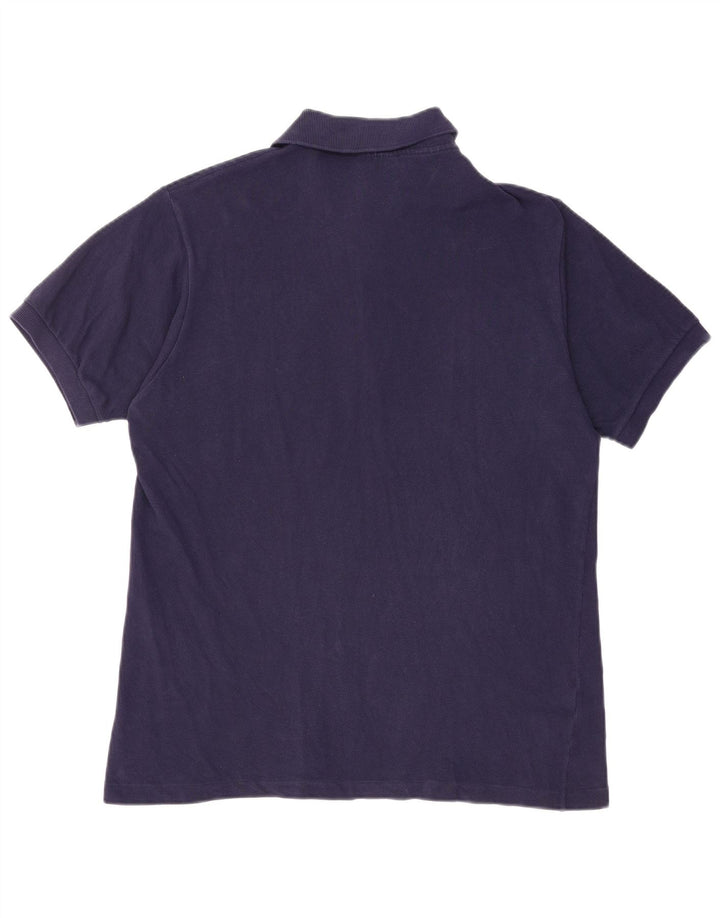 LACOSTE Mens Polo Shirt Size 4 Medium Navy Blue Cotton