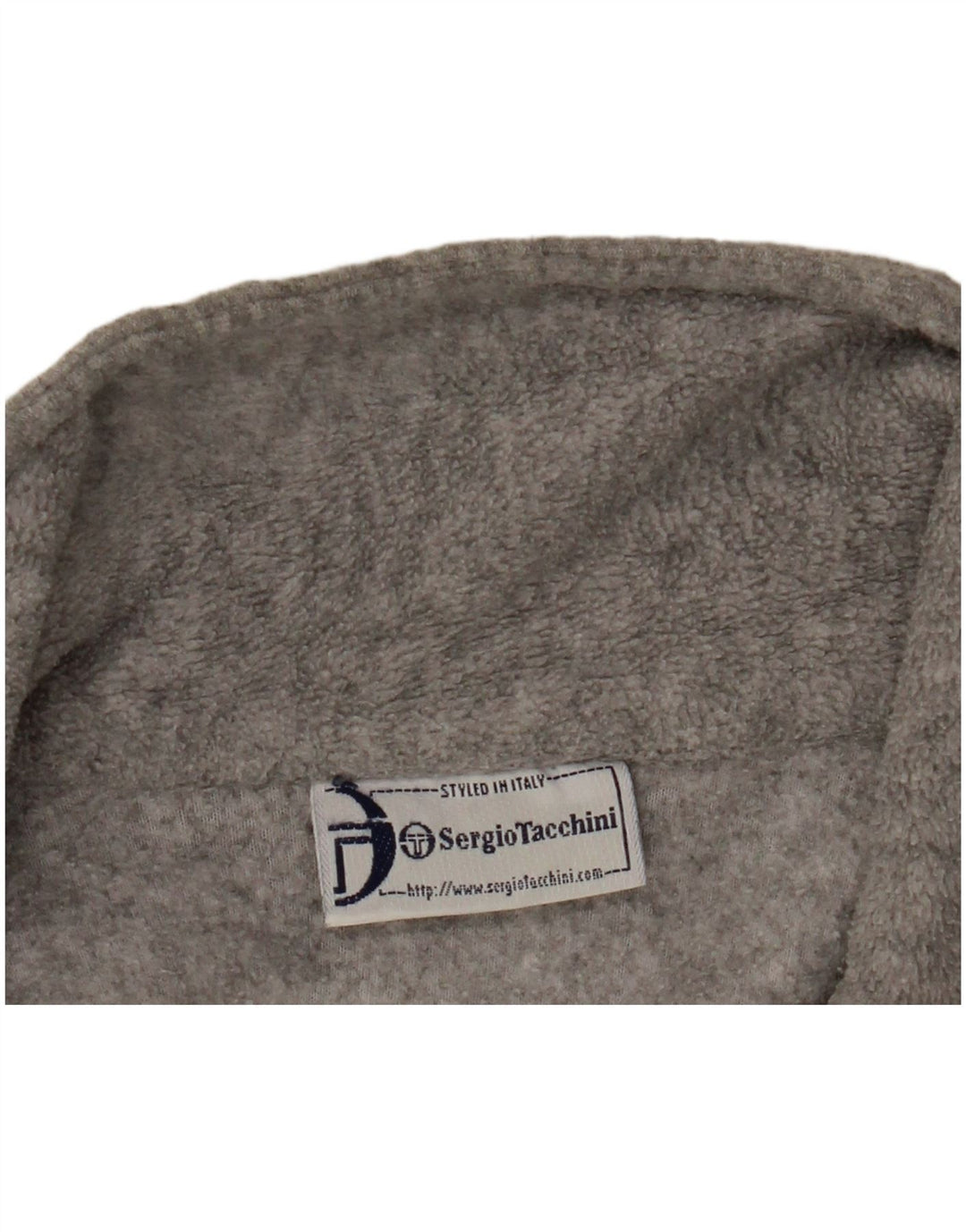 SERGIO TACCHINI Muški džemper od flisa s patentnim izrezom, veliki, sivi