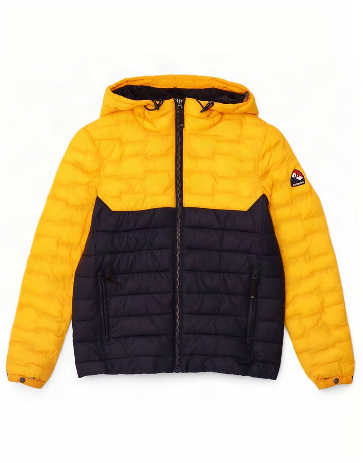 Superdry muška podstavljena jakna s kapuljačom UK 38 srednje žute boje