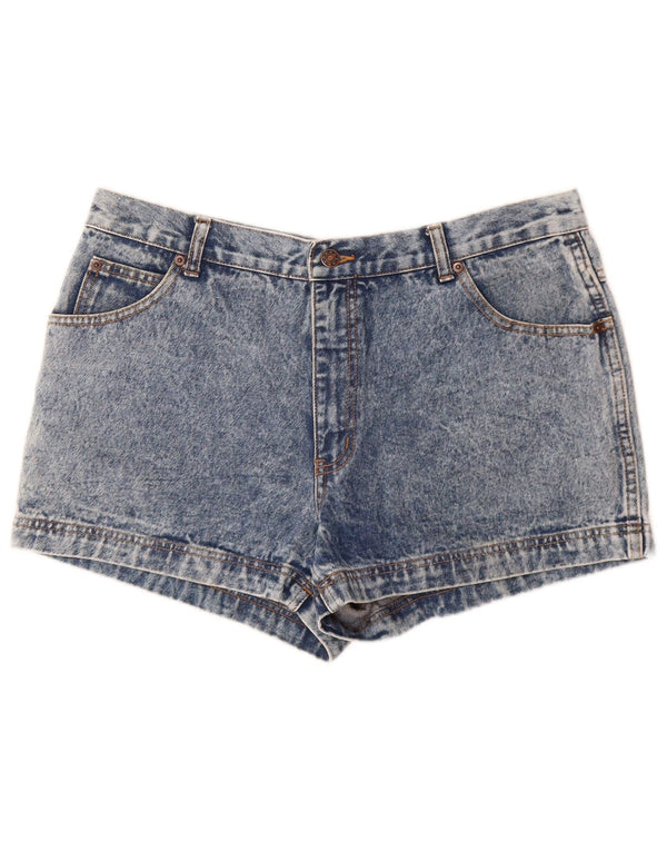 BERTO LUCCI Womens Denim Shorts W34 Large Blue Cotton
