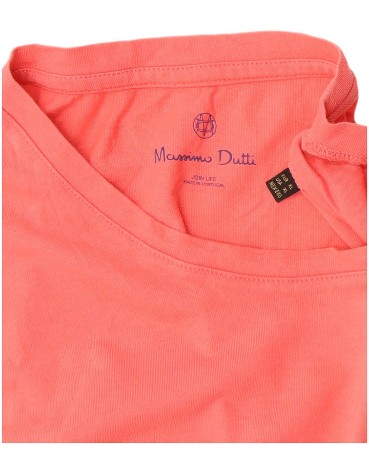 Massimo Dutti muška majica kratkih rukava XL, ružičasti pamuk