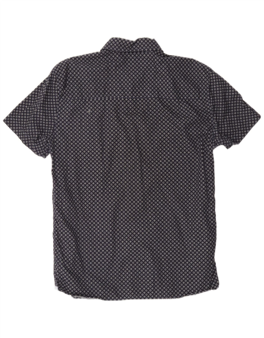 MUSTANG muška uska košulja kratkih rukava, velika tamnoplava cvjetna pamuk