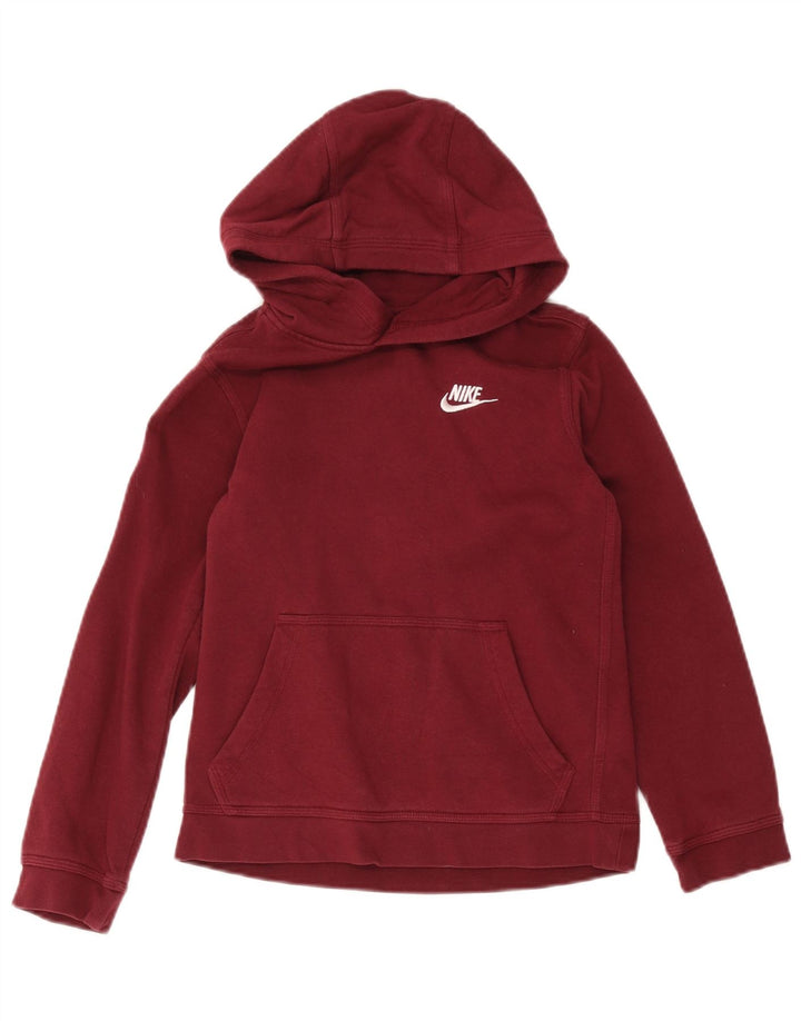 Nike majica s kapuljačom za dječake 10-11 godina, srednje kestenjasti pamuk