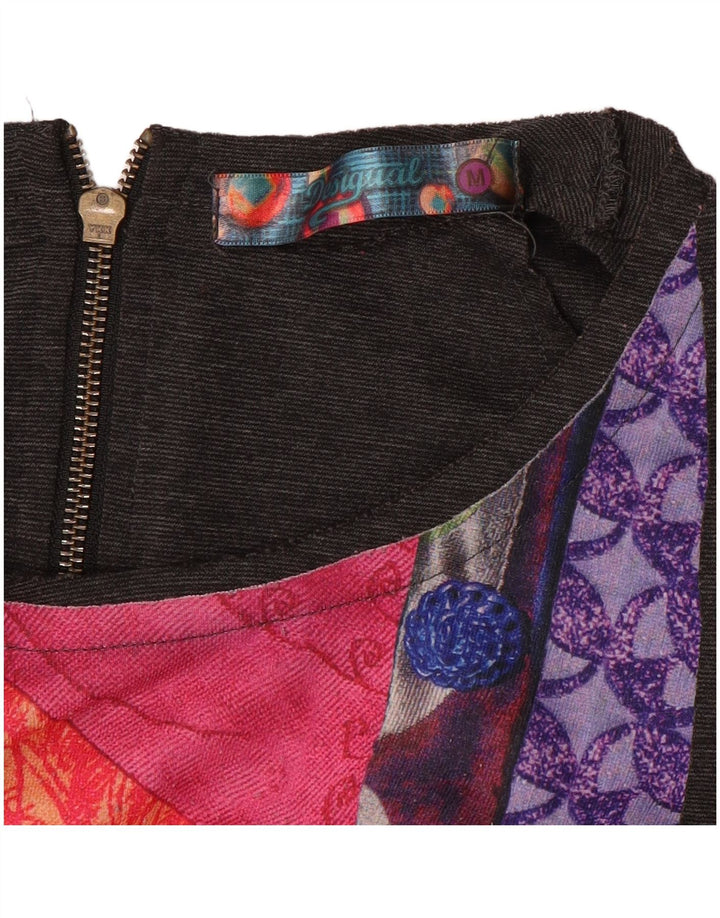 DESIGUAL ženska plašt haljina UK 12 srednje siva patchwork