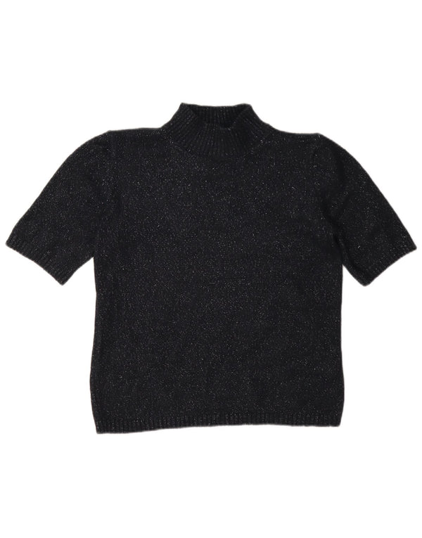 Marks & Spencer ženski džemper s kornjačičastim ovratnikom UK 10 Small Black Flected
