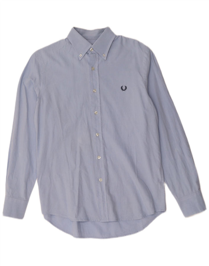 FRED PERRY Muška uska košulja Srednje plavi pamuk