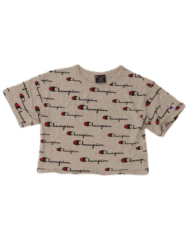 Champion ženska majica kratkih rukava s grafičkim motivima UK 6 XS Grey Flected