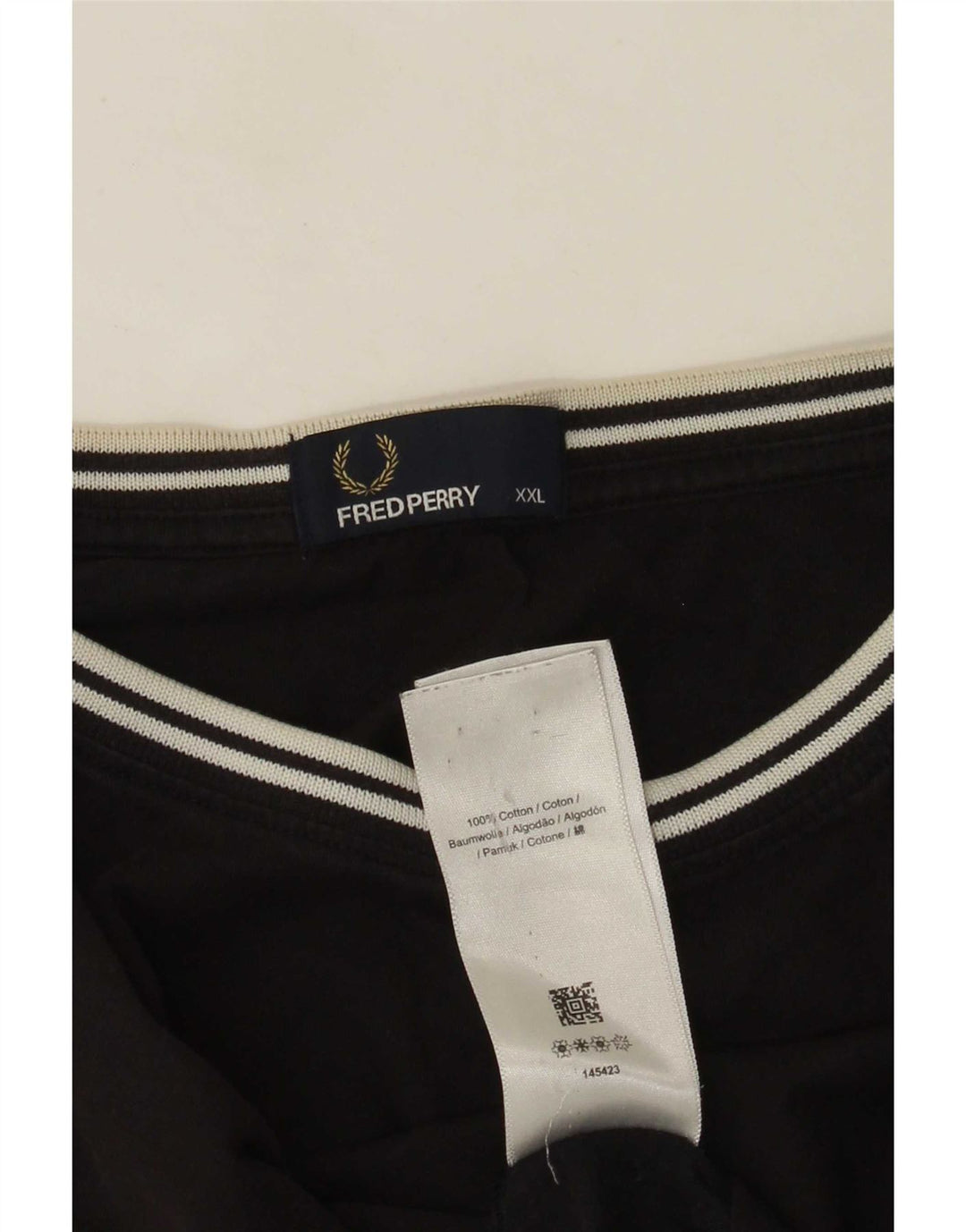 Fred Perry muška majica kratkih rukava 2XL crni pamuk