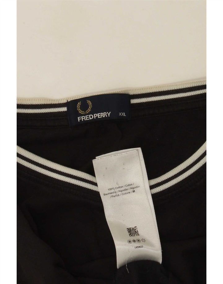Fred Perry muška majica kratkih rukava 2XL crni pamuk