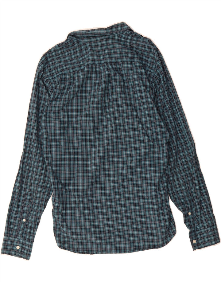 DOCKERS Mens Standard Fit Shirt Medium Blue Check Cotton Vintage Dockers and Second-Hand Dockers from Messina Hembry 
