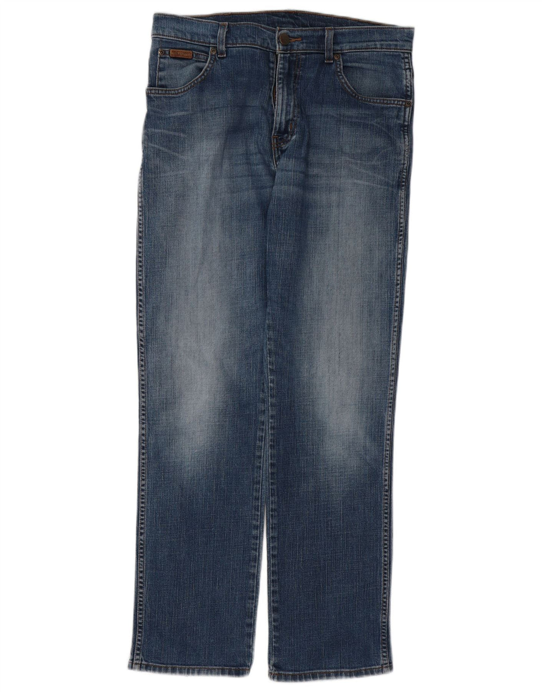 WRANGLER Muške rastezljive ravne traperice Texas W33 L30 plavi pamuk