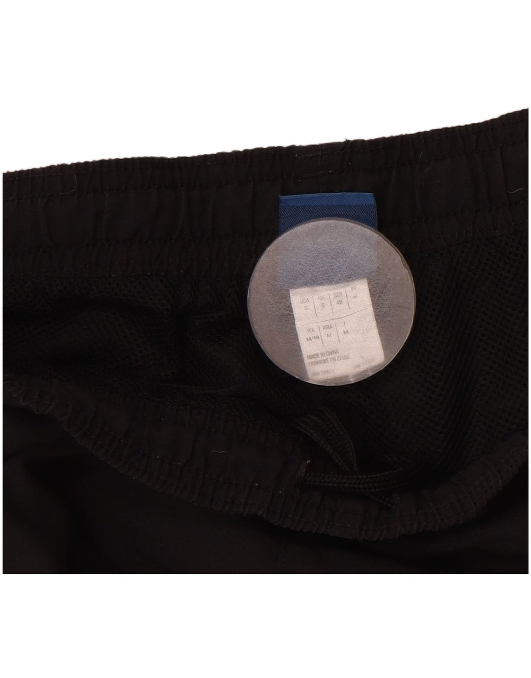 REEBOK Mens Graphic Tracksuit Trousers Small  Black Colourblock Polyester