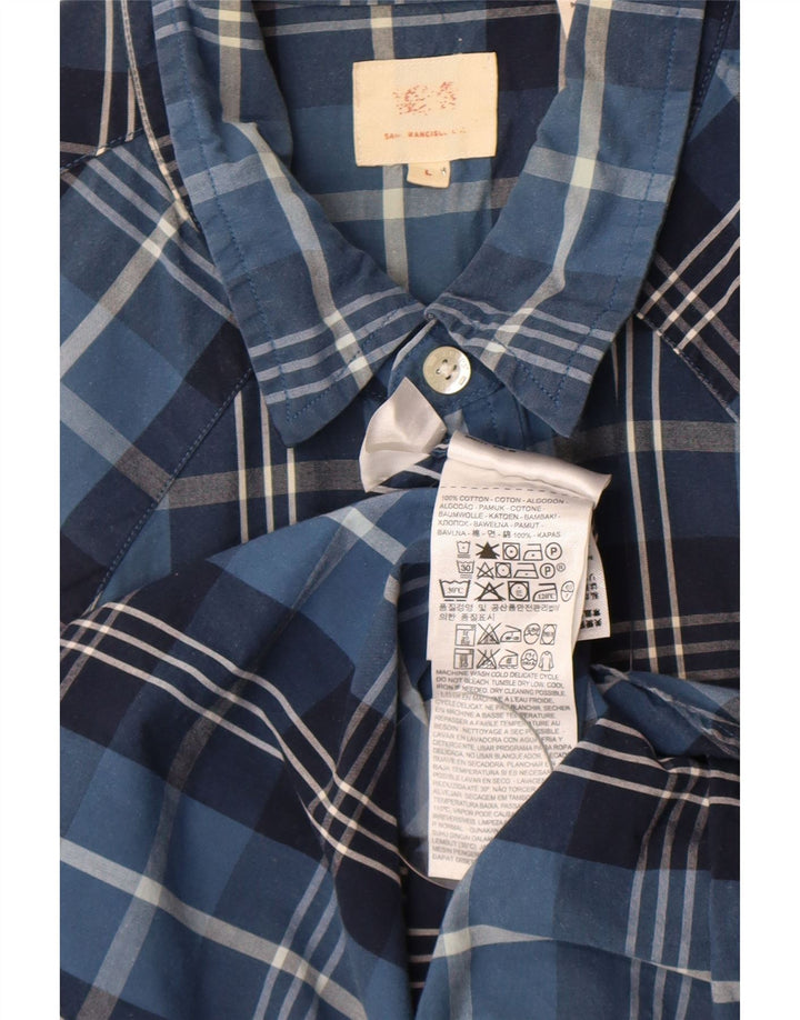 Levi's muška košulja kratkih rukava, veliki plavi karirani pamuk