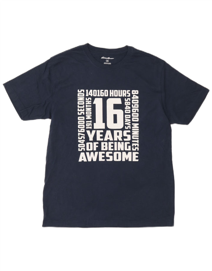 Eddie Bauer muška majica kratkih rukava s grafičkim motivima srednje tamnoplavi pamuk