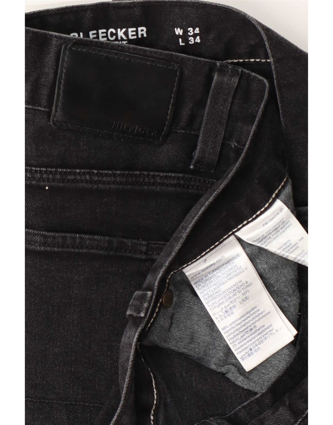 Wrangler Mens Bleecker Slim Jeans W34 L34 Sivi pamuk