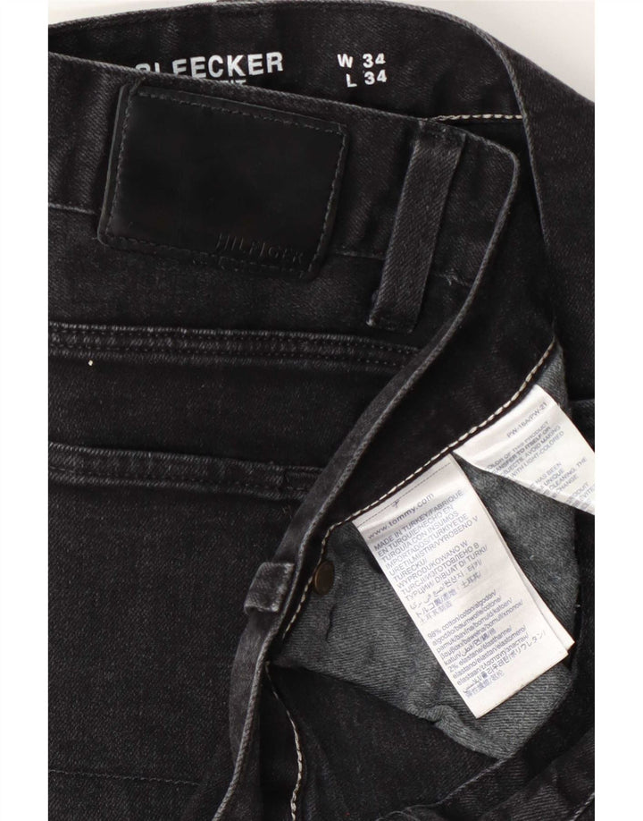Wrangler Mens Bleecker Slim Jeans W34 L34 Sivi pamuk