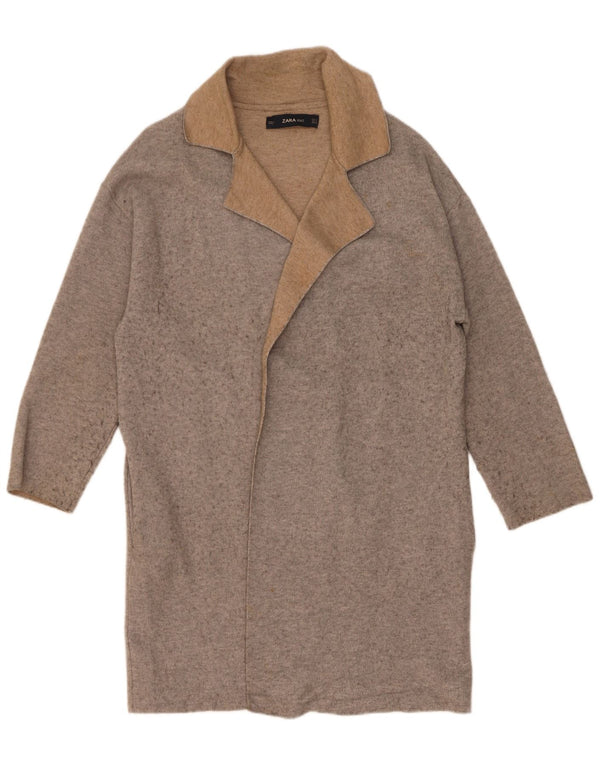 Zara ženski preveliki kaput UK 10 Small Grey Flected