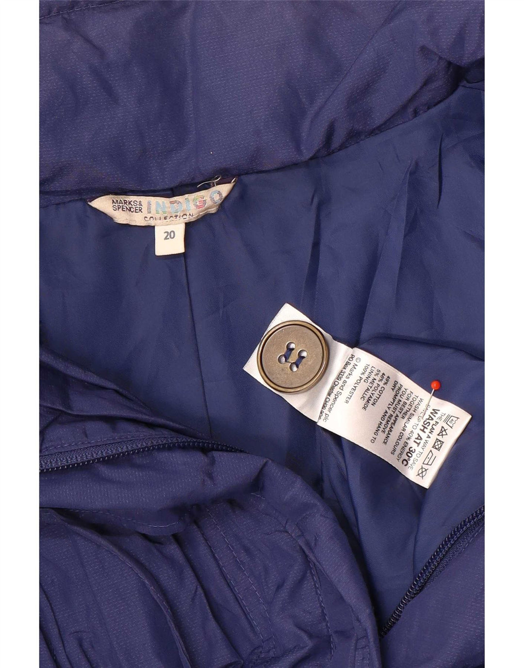 Marks & Spencer ženski preveliki baloner UK 20 2XL plavi pamuk