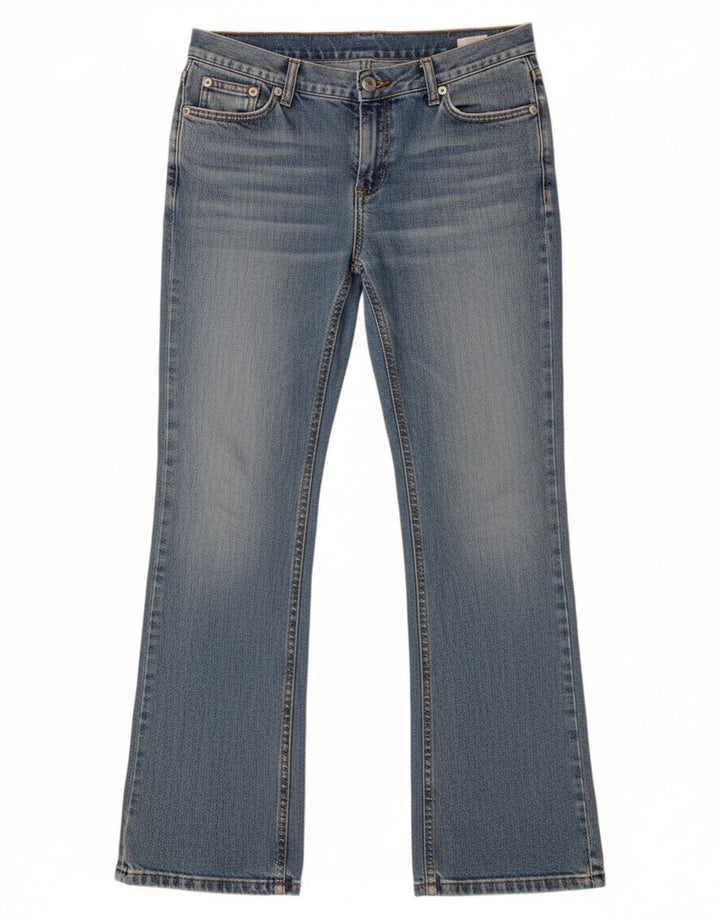 RICHMOND Womens Graphic Bootcut Jeans W29 L29 Blue Cotton