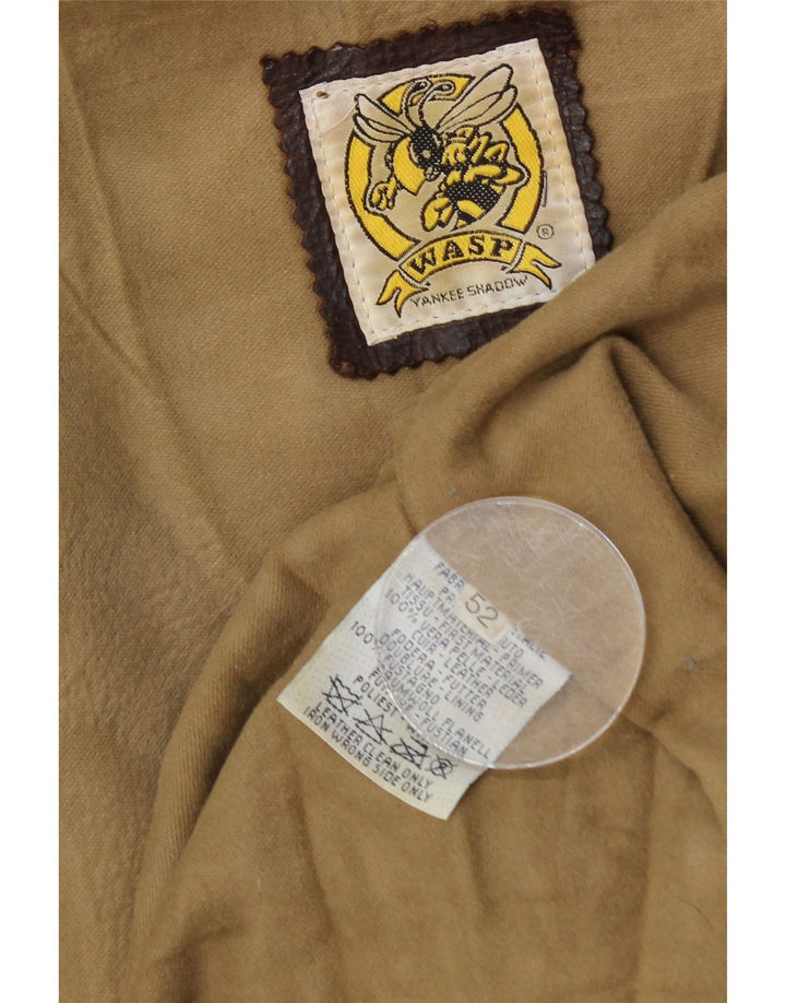 VINTAGE muška kožna jakna IT 52 XL smeđa koža