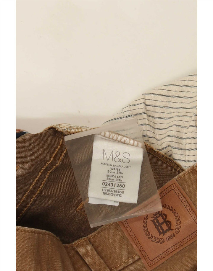 Marks & Spencer muške ravne traperice W38 L33 smeđi pamuk