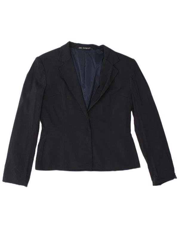 Marks & Spencer Womens Autograph Blazer Jacket UK 12 Medium Navy Blue