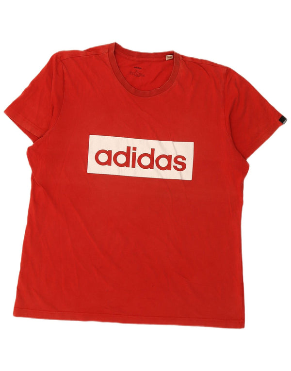ADIDAS muška majica s grafičkim motivima XL, crveni pamuk