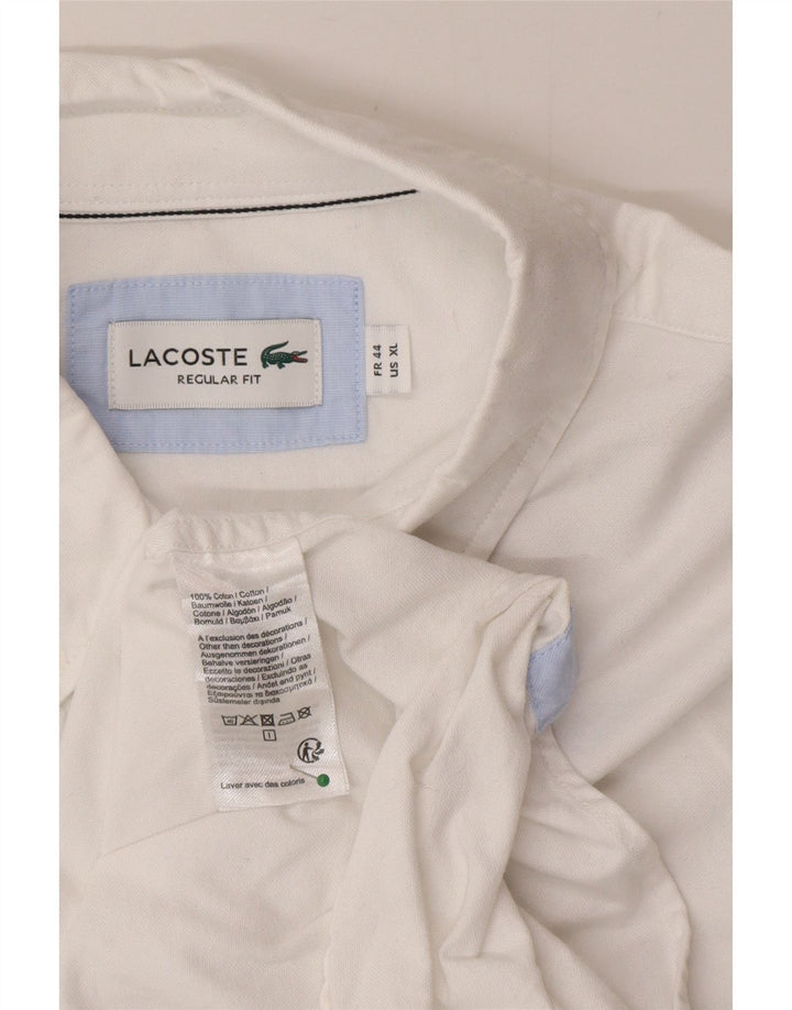 Lacoste muška košulja standardnog kroja, veličina 44 XL, bijeli pamuk