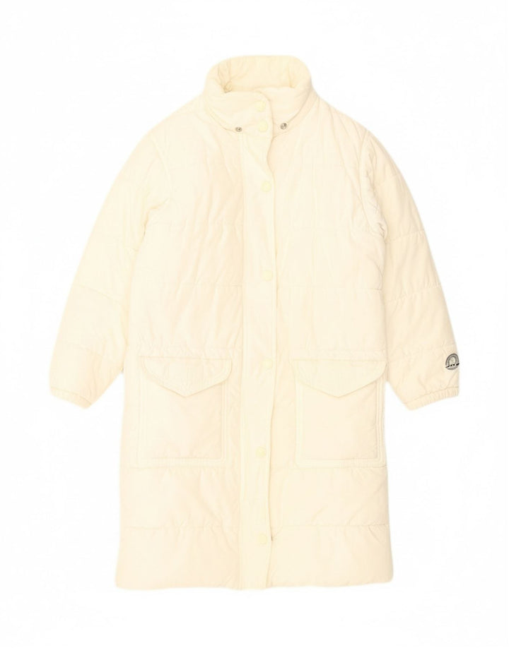 ONYX Womens Padded Coat UK 10 Small Off White Polyamide Vintage Onyx and Second-Hand Onyx from Messina Hembry 