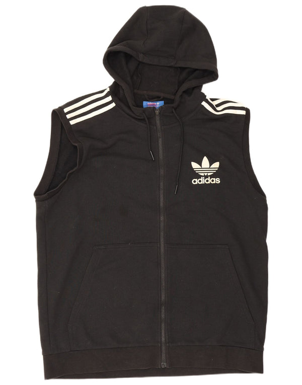 Adidas muški pulover s kapuljačom bez rukava XL crni pamuk