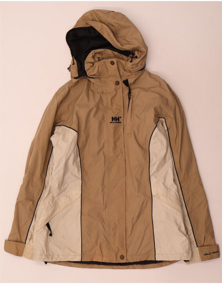 Helly Hansen ženska kišna jakna s kapuljačom UK 14 srednje bež najlon u boji