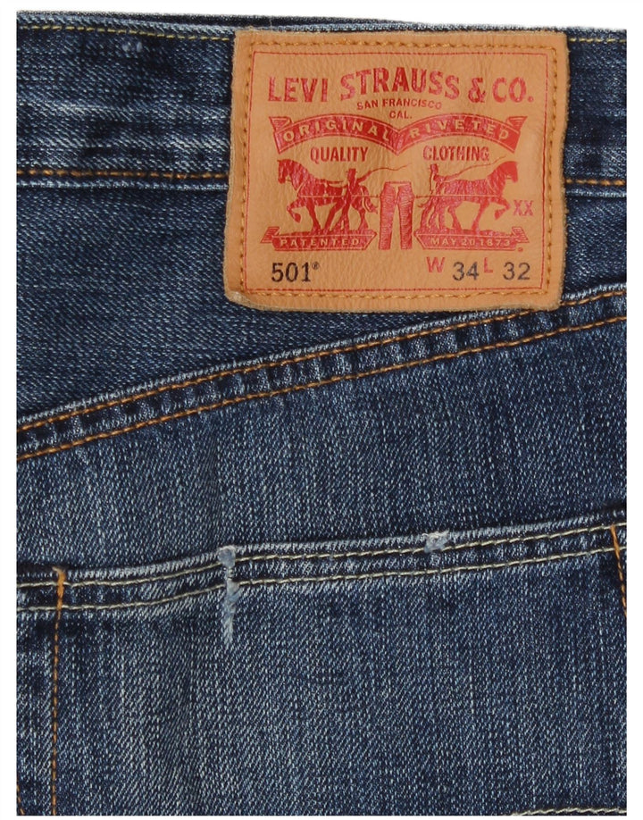 Levi's muške 501 skraćene traperice W34 L25 plave