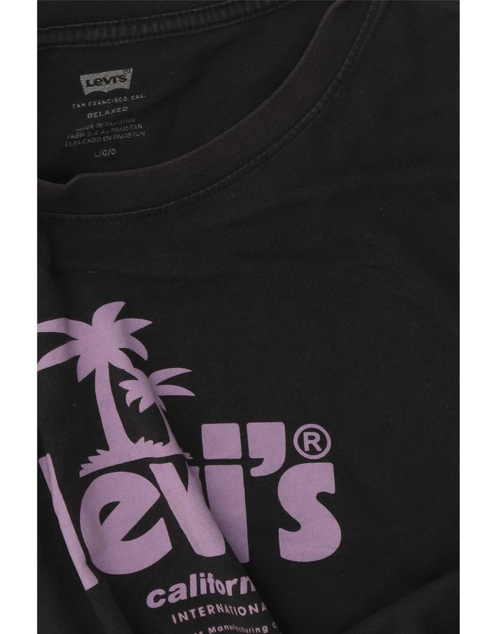 Levi's muška opuštena velika siva majica kratkih rukava s grafičkim motivima
