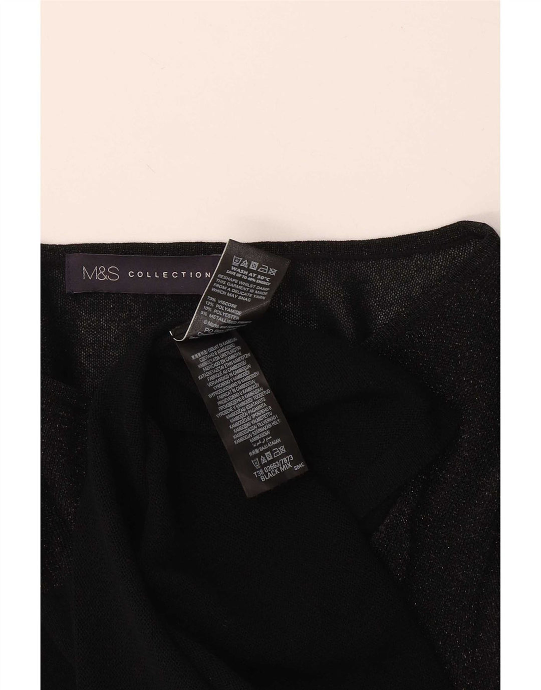 Marks & Spencer ženska majica dugih rukava UK 18 XL crna viskoza