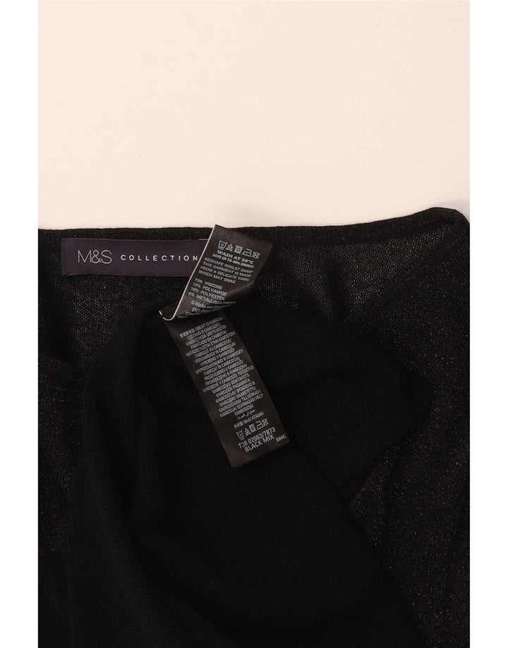 Marks & Spencer ženska majica dugih rukava UK 18 XL crna viskoza