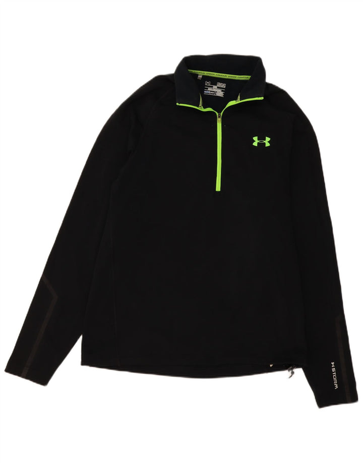 UNDER ARMOUR Gornji dio trenirke Cold Gear s patentnim izrezom i srednjim crnim