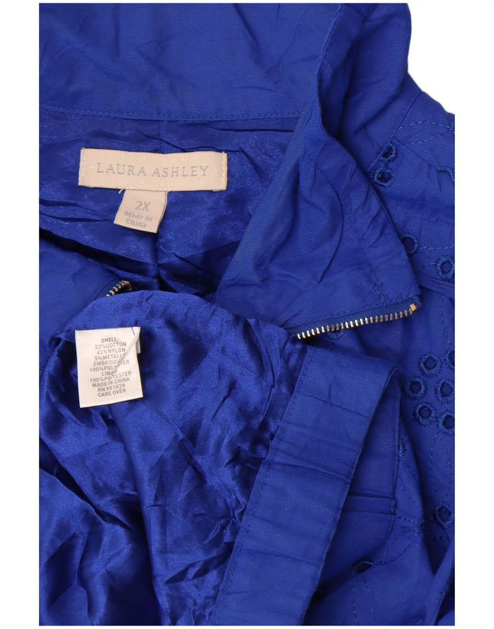 Laura Ashley ženska bomber jakna UK 20 2XL plavi pamuk