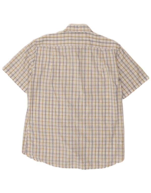 HUGO BOSS Muška košulja kratkih rukava Veličina 16 1/2 42 Veliki bijeli karirani pamuk